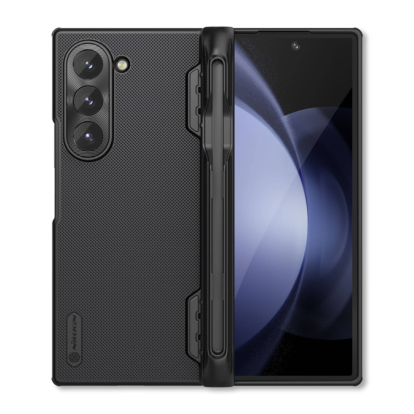 Nillkin Super Frosted Shield Fold Case with Pen Holder for Samsung Galaxy Z Fold 6, Matte Black Nillkin Super Frosted Shield Fold Case with Pen Holder for Samsung Galaxy Z Fold 6, Matte Black
