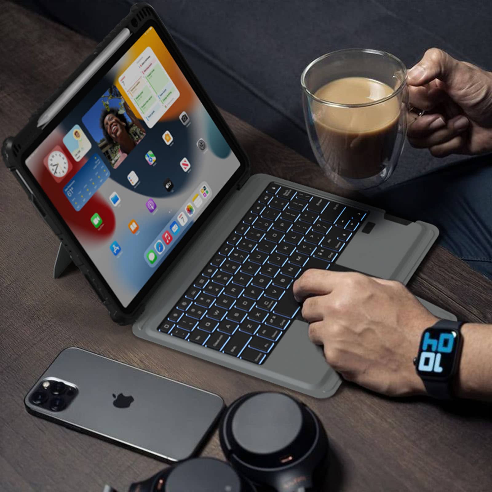 Nillkin Magnetic Bumper Link Backlit Keyboard Case for iPad Series