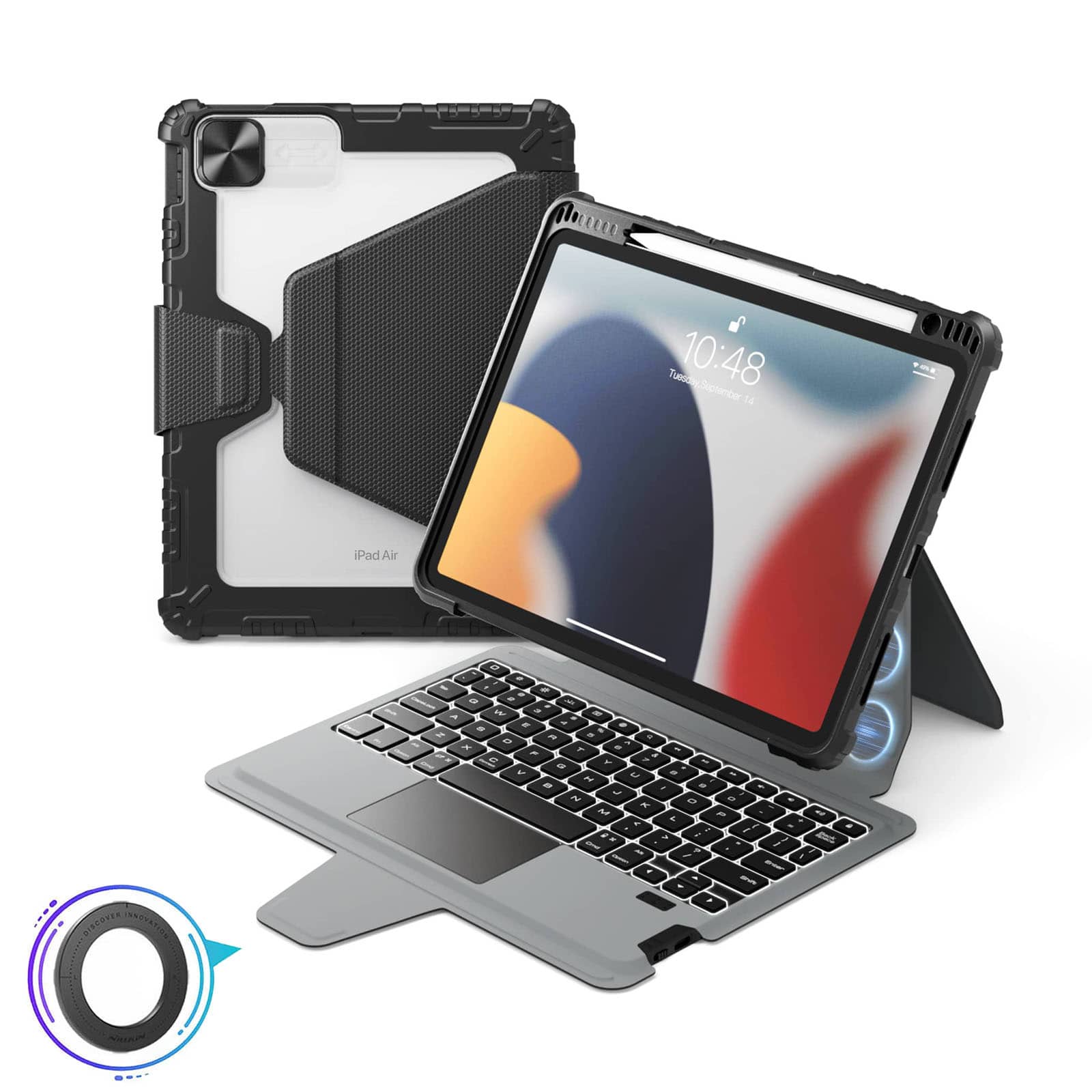 Nillkin Magnetic Bumper Link Backlit Keyboard Case (Black) for