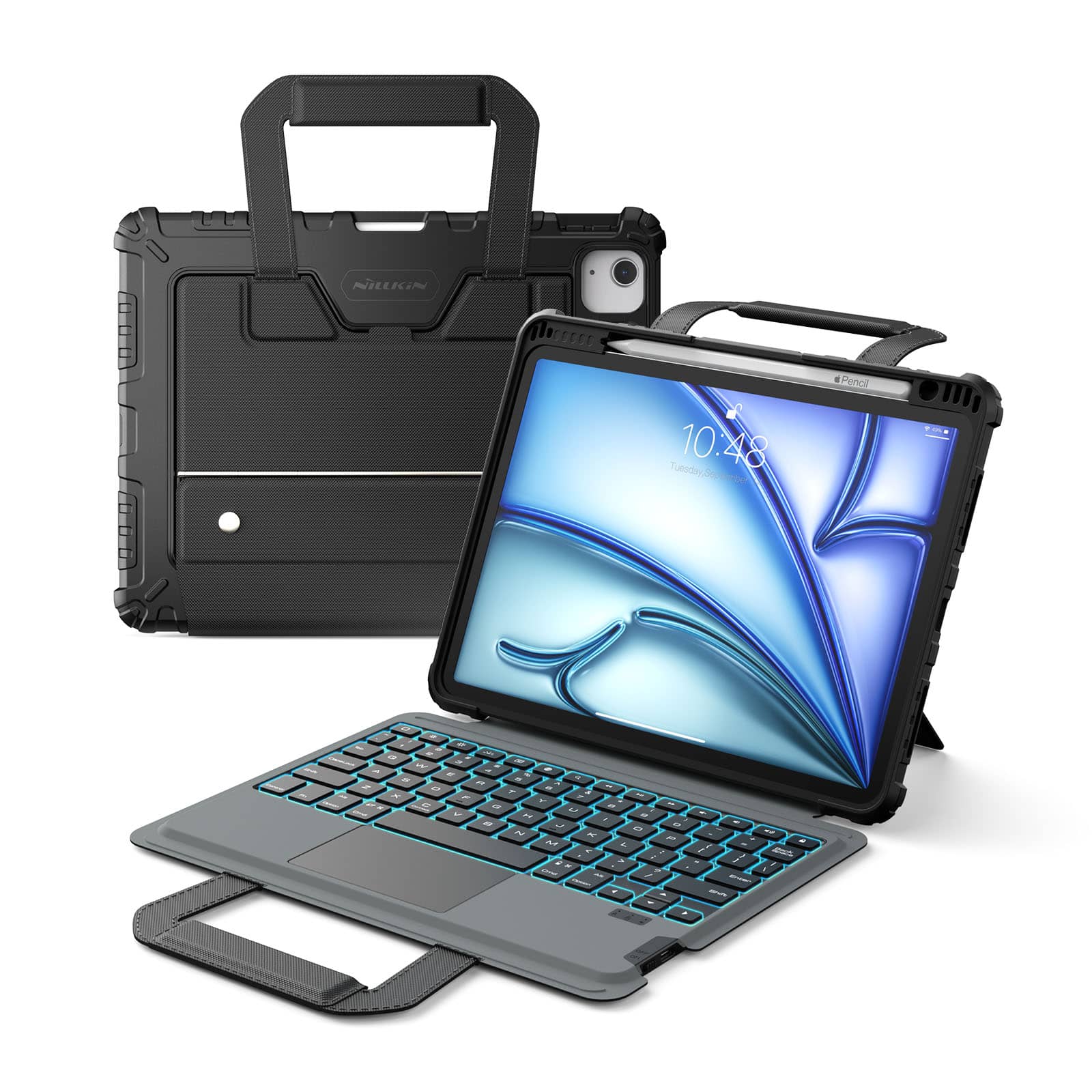 Nillkin Carry Go Portable Handle Backlit Keyboard Case (Black) for