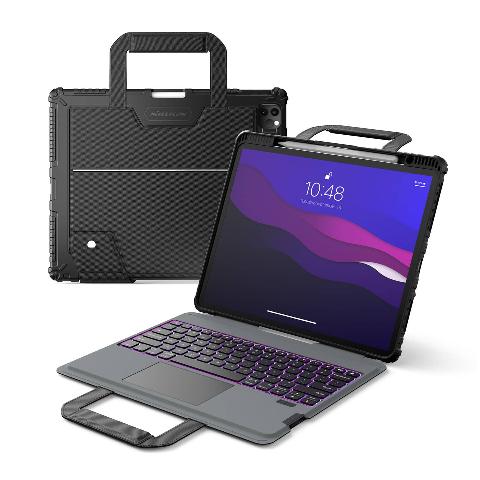 Nillkin Carry Go ポータブルハンドルバックライトキーボードケース