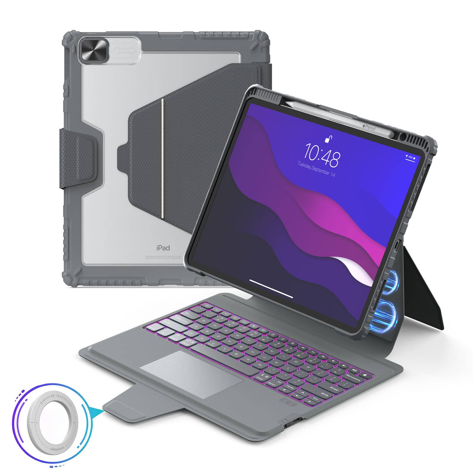 UAG iPad(第10世代)用トラックパッド搭載Bluetoothキーボード付ケース