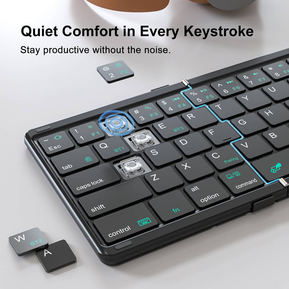 Nillkin Cube Pocket Foldable Keyboard & FiberSnap Triple Phone Grip Holder