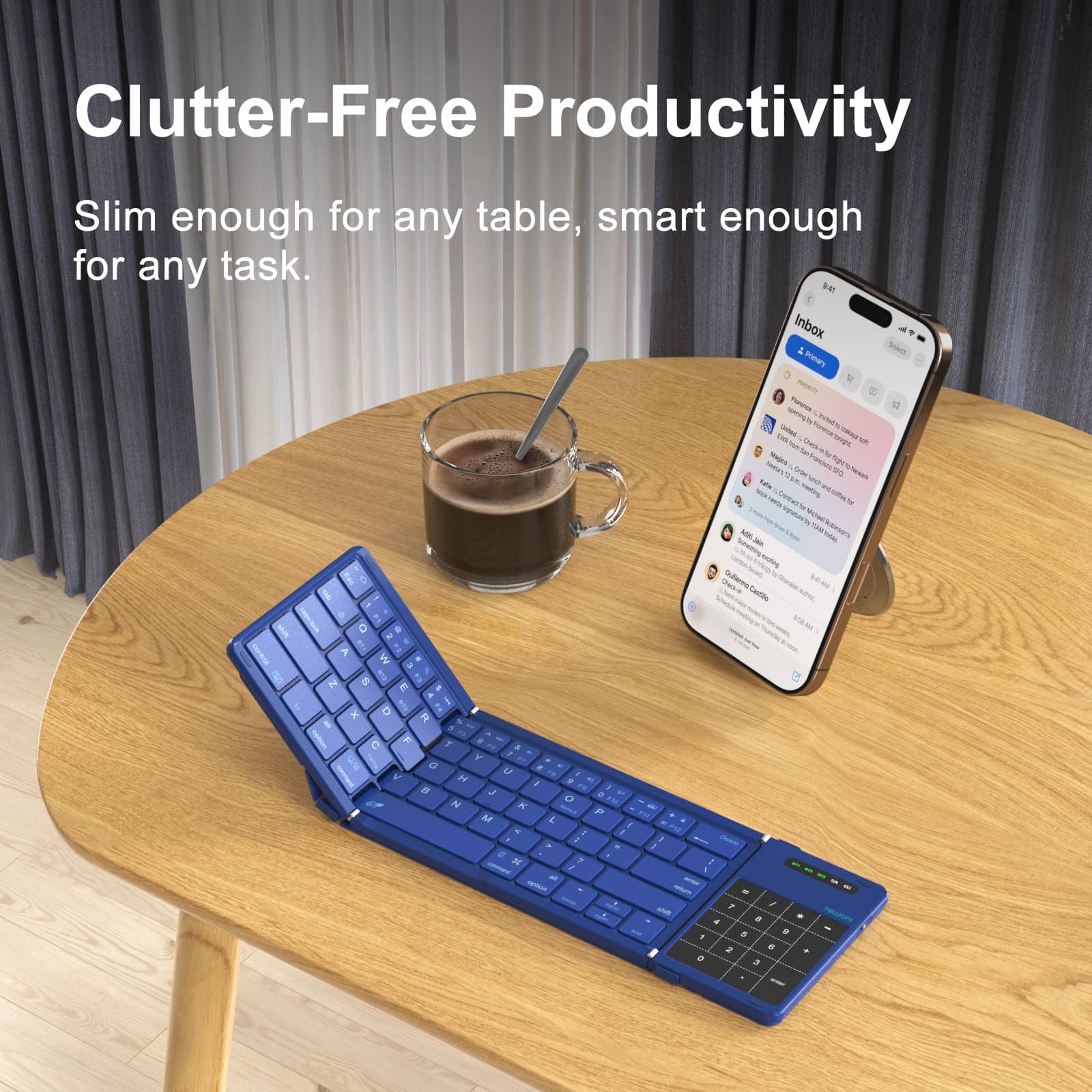 Nillkin Cube ポケット折りたたみキーボード＆FiberSnap トリプル