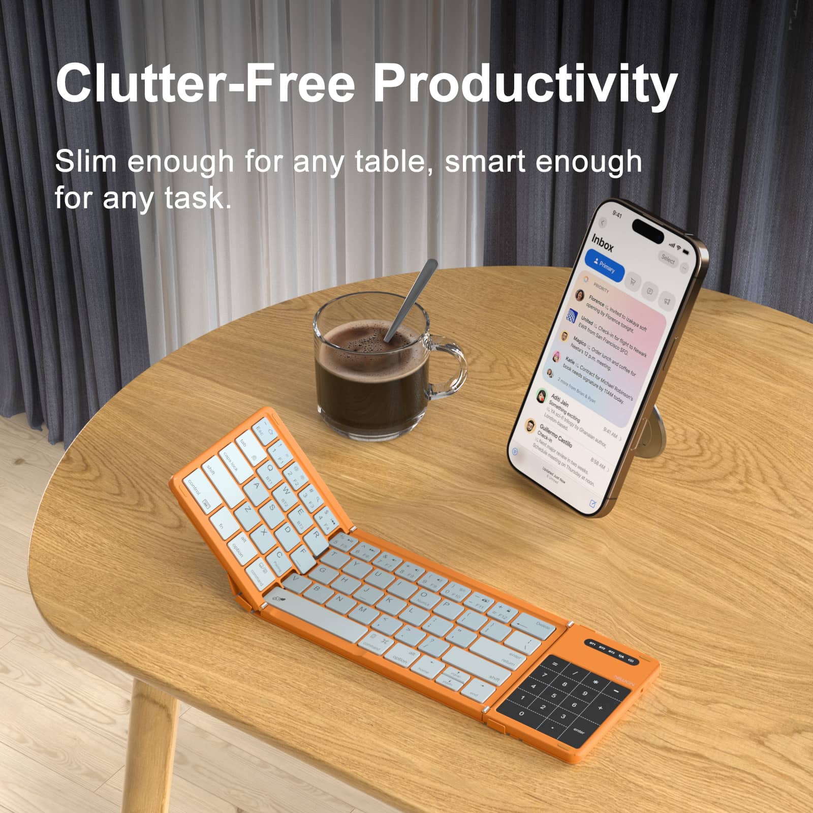 Nillkin Cube ポケット折りたたみキーボード＆FiberSnap トリプル