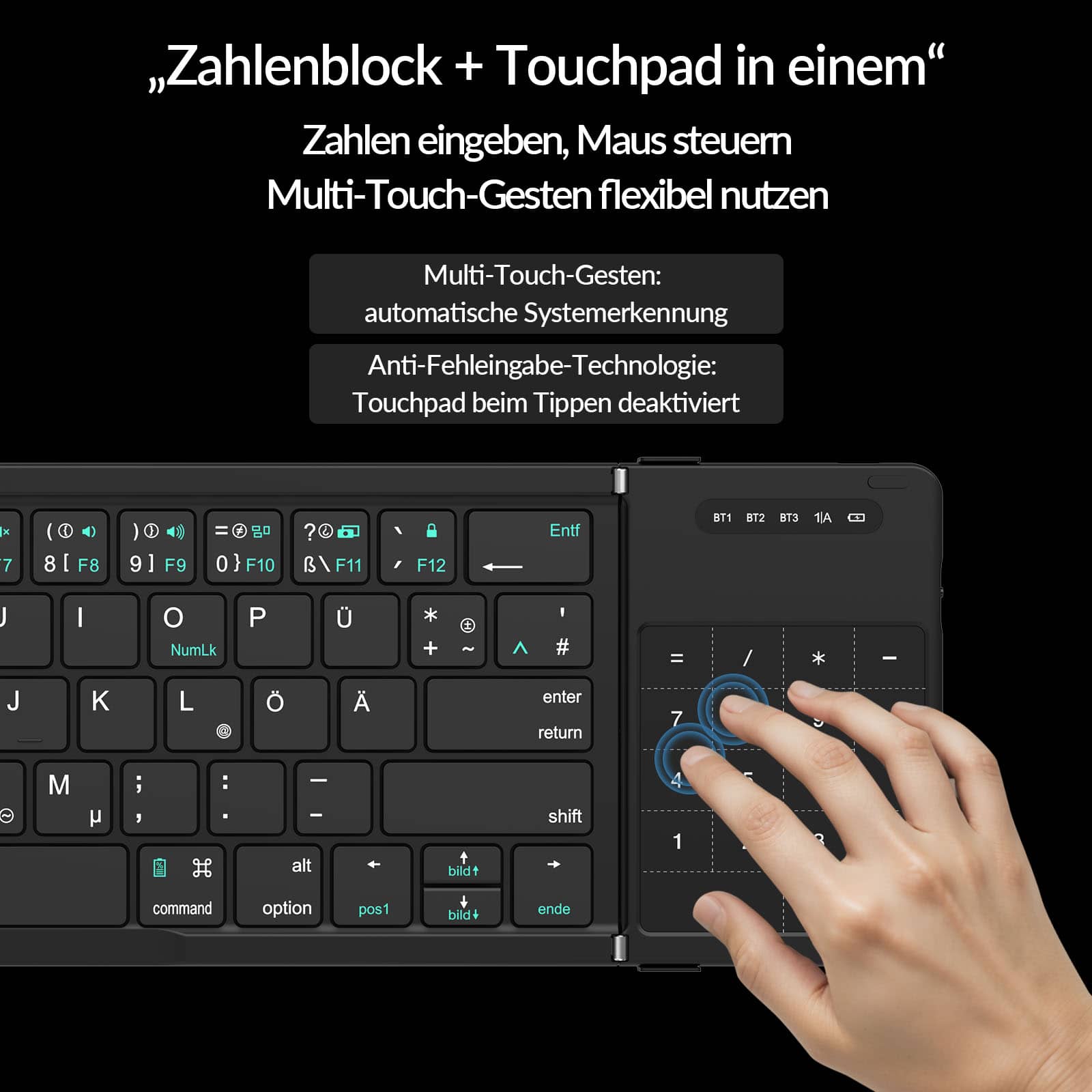 Nillkin Cube Pocket Foldable Bluetooth Keyboard with Touchpad