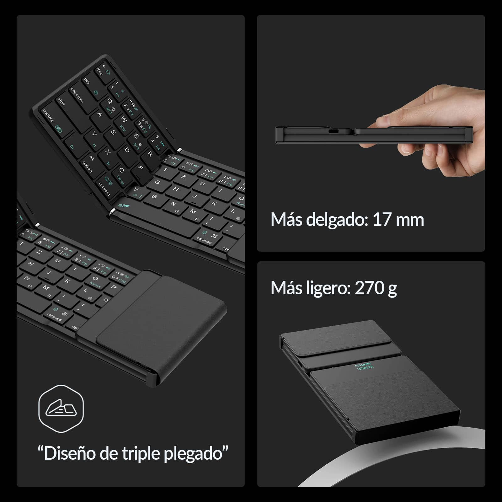 Nillkin Cube Pocket Foldable Bluetooth Keyboard with Touchpad