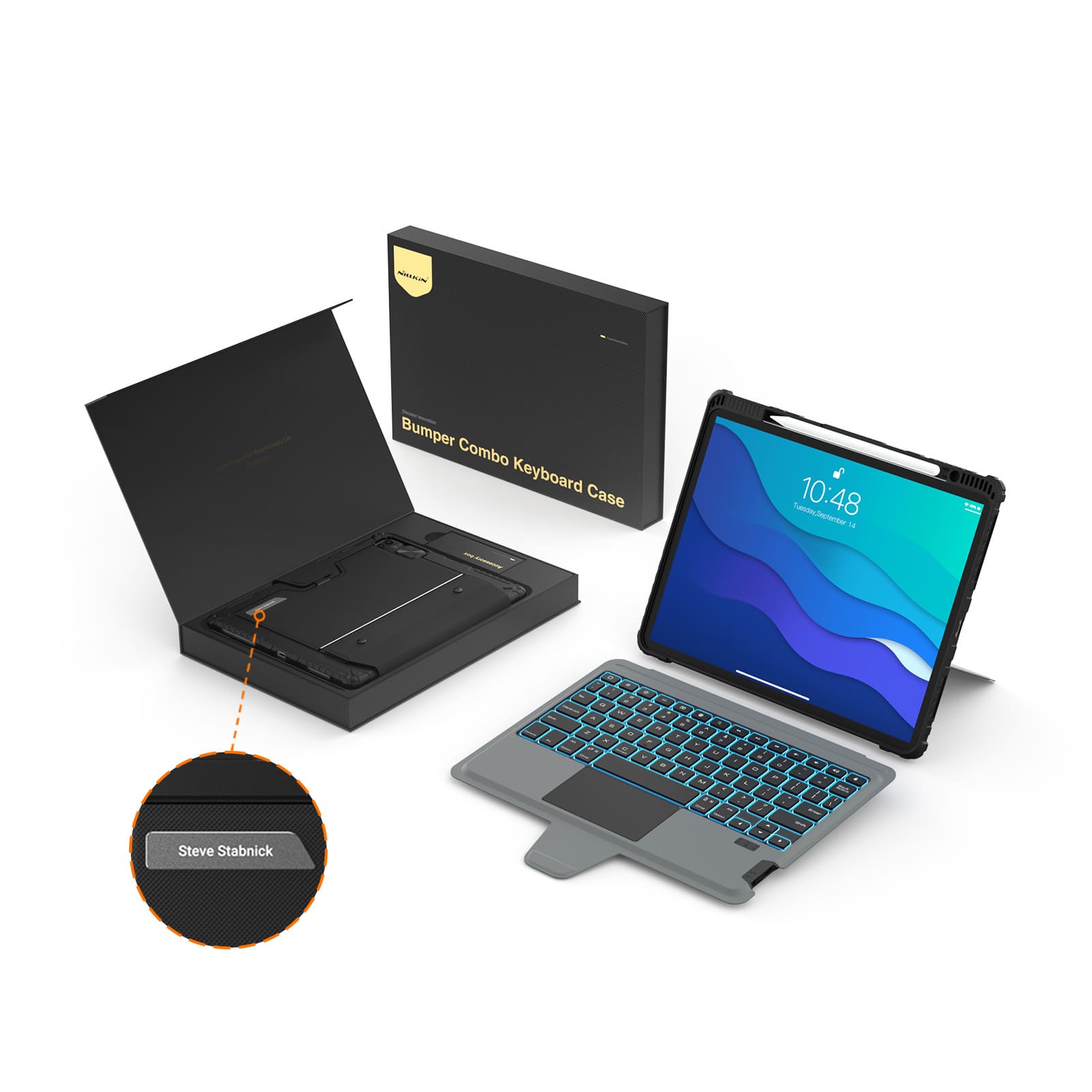 Nillkin カスタム彫刻バックライトキーボードケース（ギフトボックス