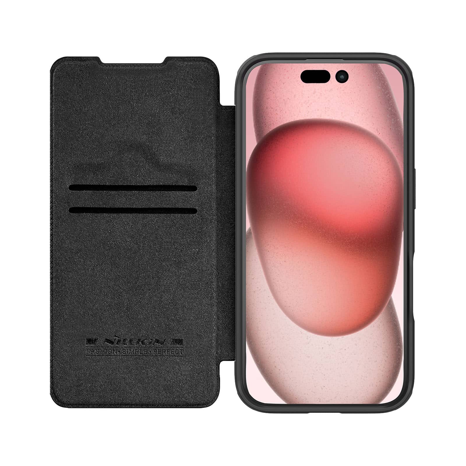 Nillkin Qin CamProp Leather Case for iPhone 16 Series
