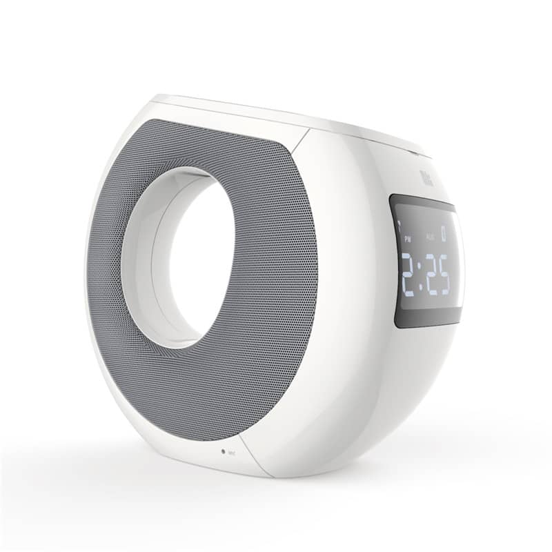 ลำโพงบลูทูธ Cozy MC1 พร้อมแท่นชาร์จไร้สายและหน้าจอ LCD แสดงเวลา